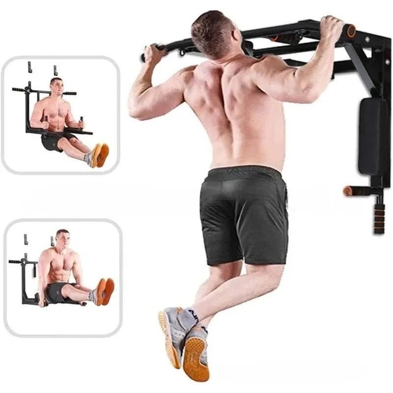 Wall-Mounted Pull-Up Bar for Indoor Use, Multi-Functional Indoor Home Gym Equipment